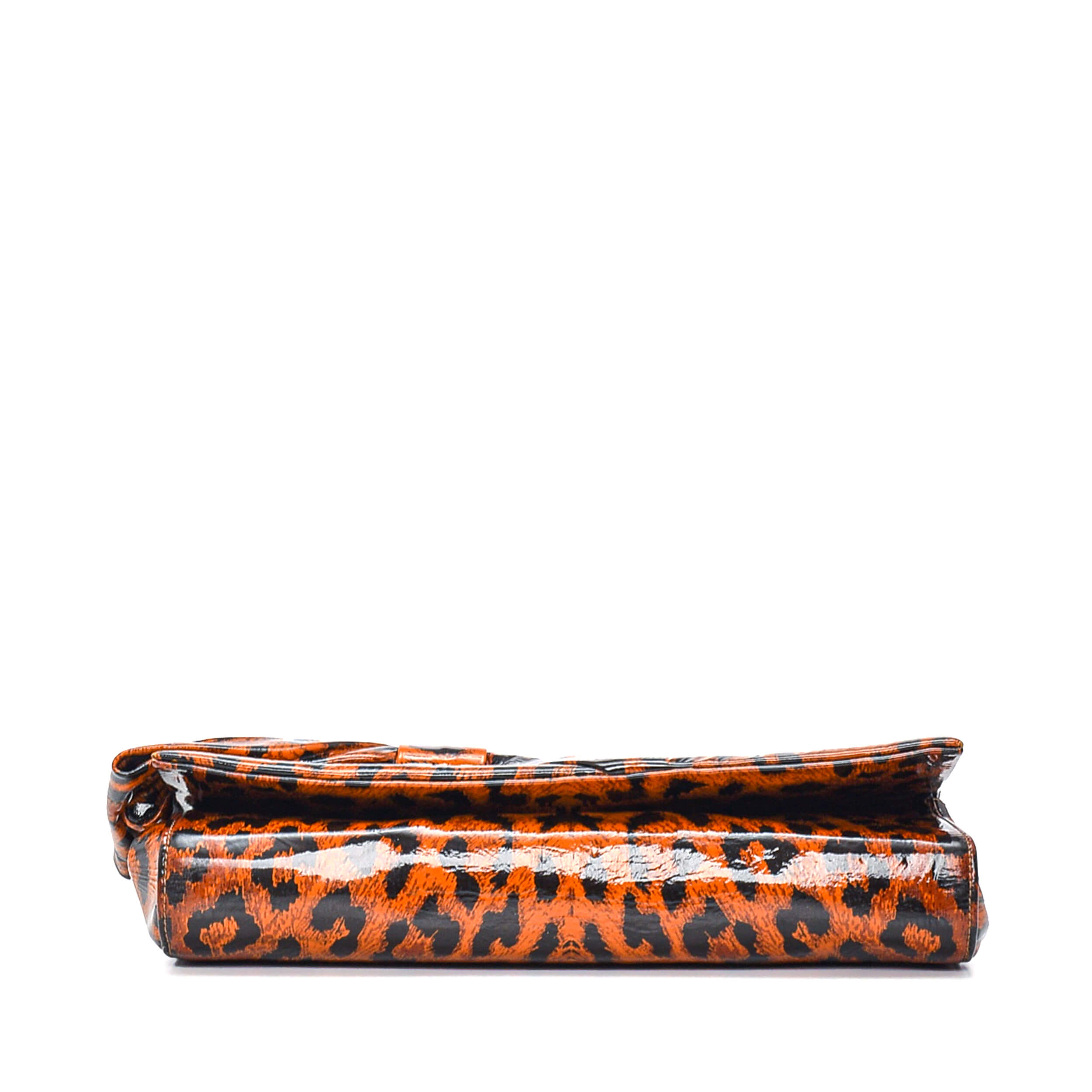 Christian Louboutin - Leopared Print Patent Clutch